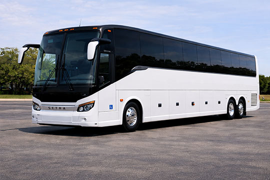 56-passenger charter bus available for charter in Provo, UT